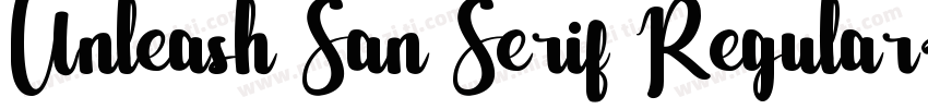 Unleash San Serif Regular字体转换